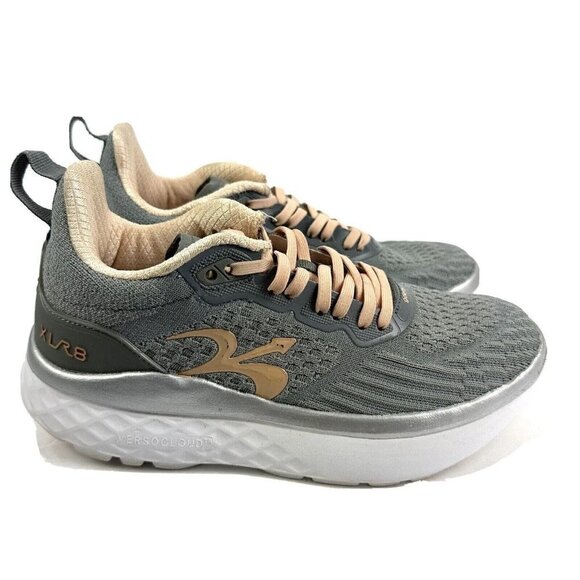 Gravity Defyer Sneaker 7 XLR8 Running Shoes Womens Gray Peach Silver Womens - Picture 4 of 12